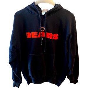 Dark Navy Drawstring Hoodie with Bears and the Bears Logo on the Front.  Large?